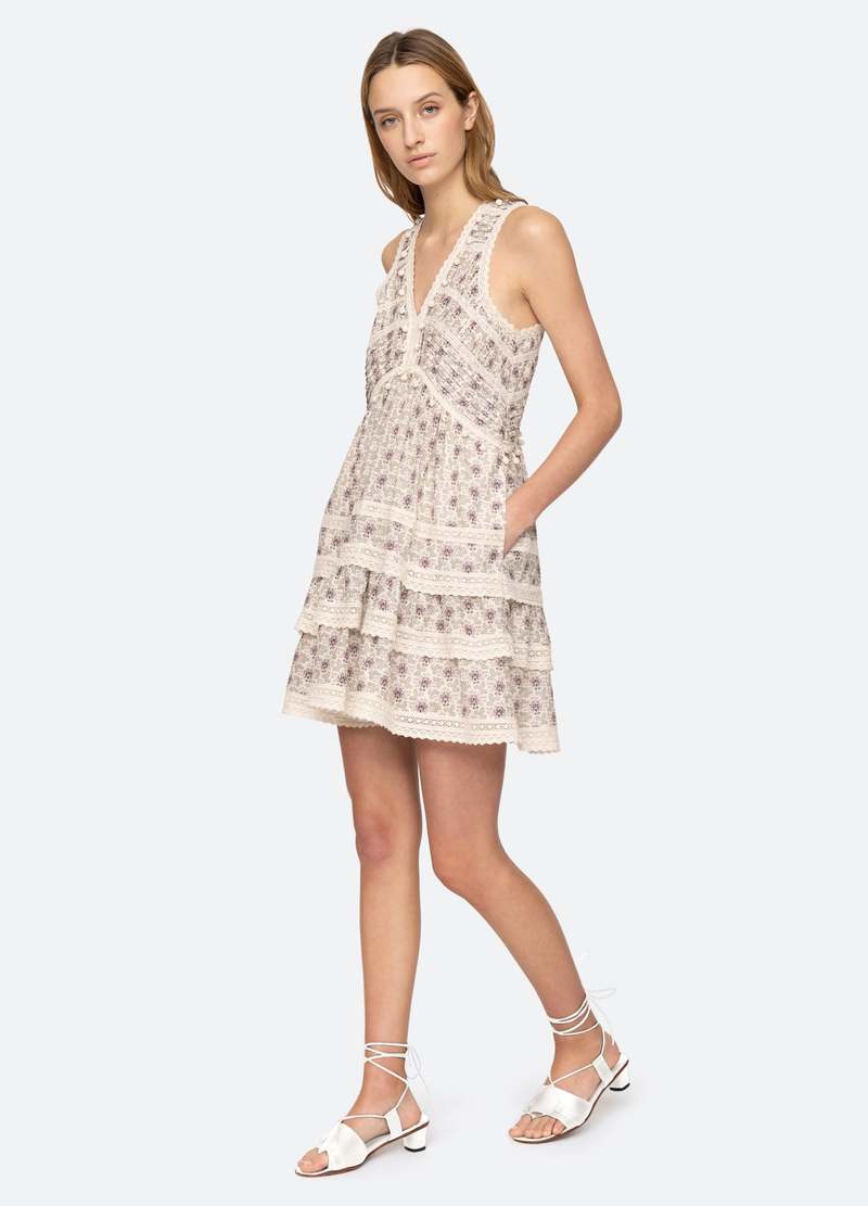 Sea NY Yvonne Mini Dress - Lilac