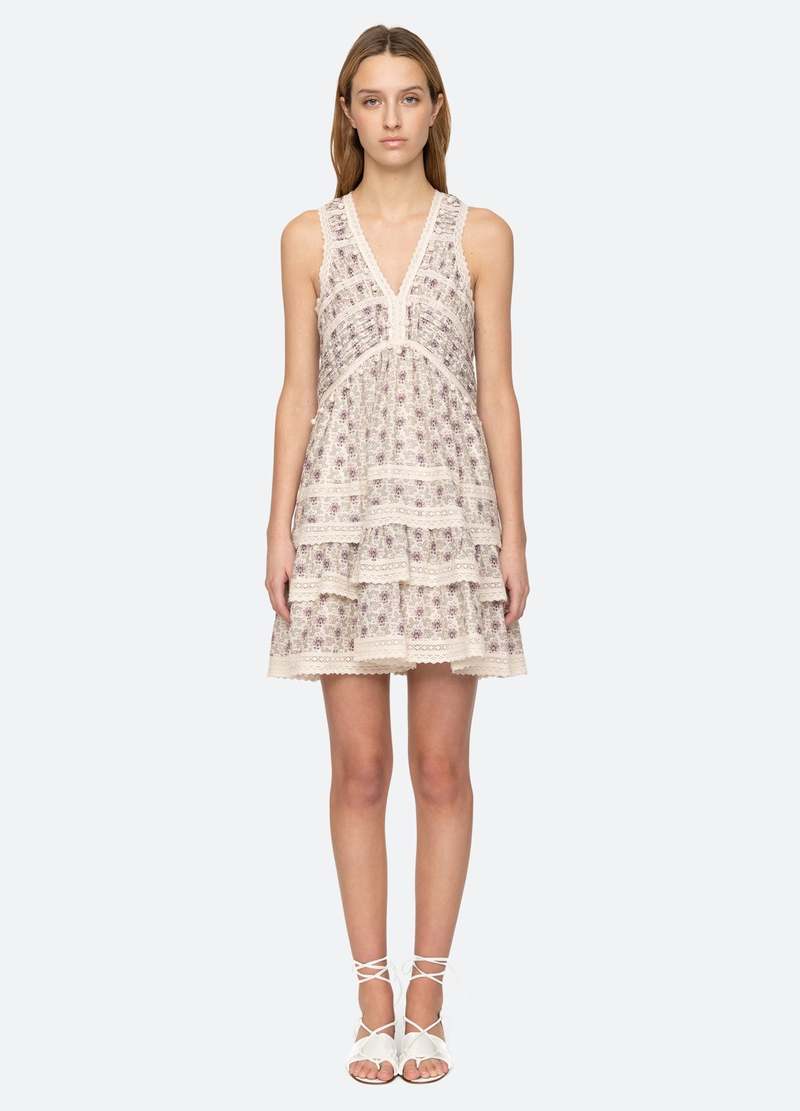 Sea NY Yvonne Mini Dress - Lilac