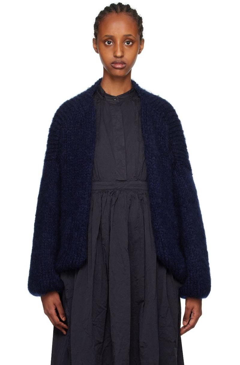 Casey Casey Navy Short Cardigan - Navy | Garmentory