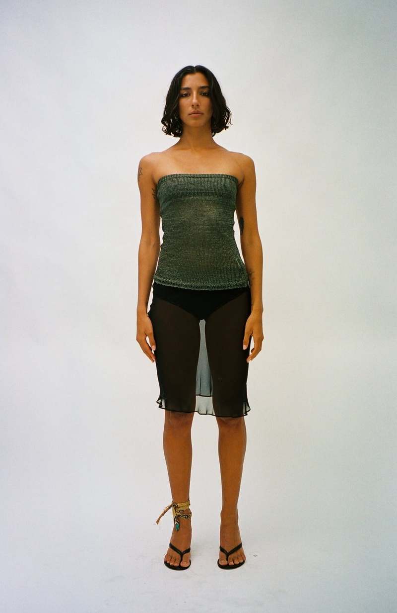 Paloma Wool Louise Knit Tube Top - Gray | Garmentory
