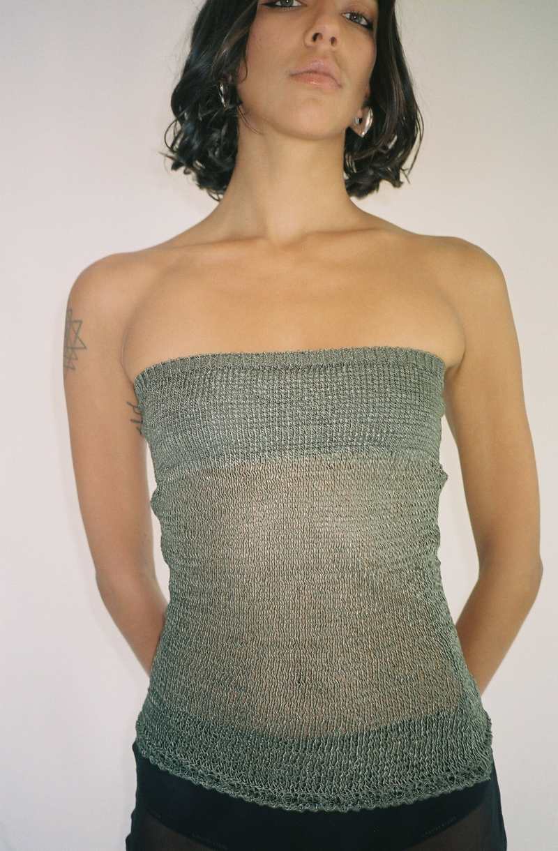 Paloma Wool Louise Knit Tube Top - Gray | Garmentory
