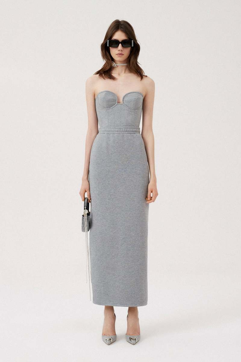 ワンピース MAGDA BUTRYM DRESS (343723 GREY) Gathered jersey maxi dress in grey - Magda Butrym | Mytheresa