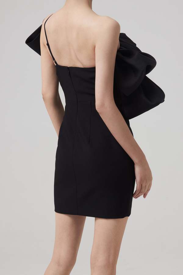 knee length dresses for ladies The Meyer Mini Dress in Black main image 0