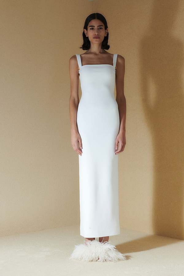 knee length dresses for ladies The Joni Maxi Dress in Black – Solace London main image 0