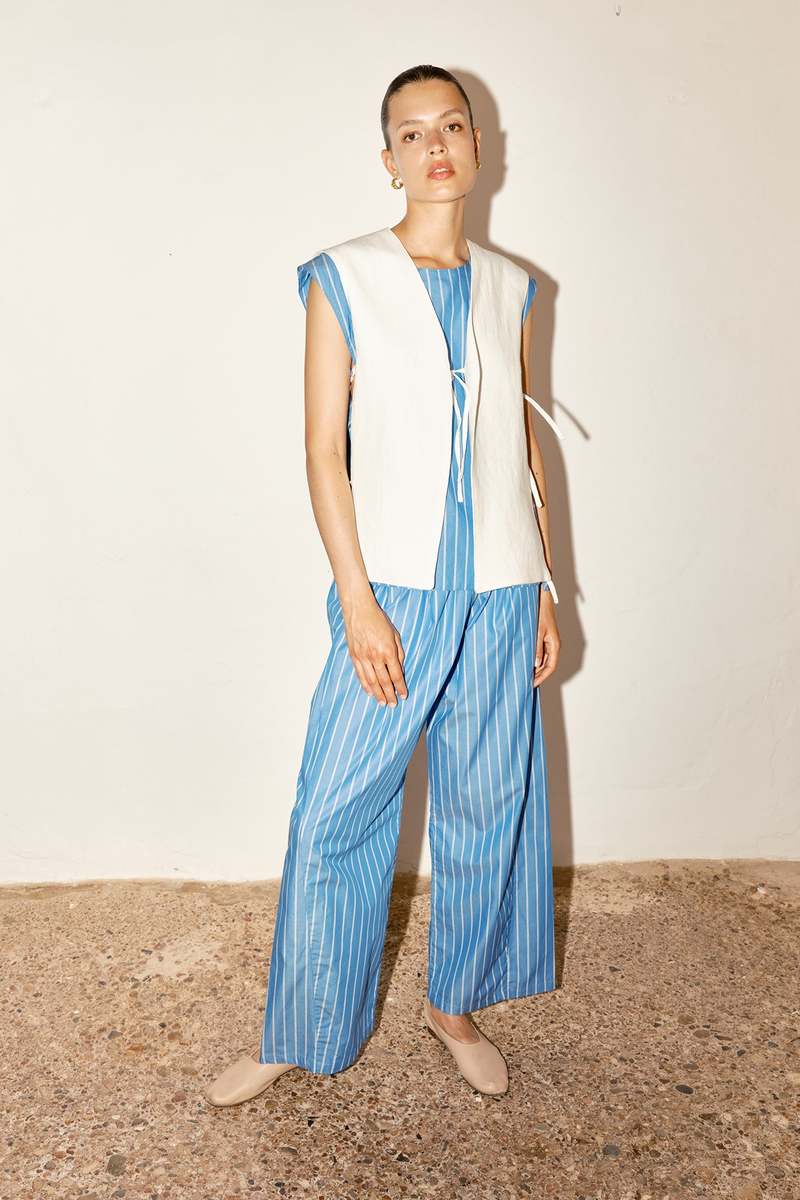 Datura Striped Judo Pants - Egyptian Blue Datura Striped Judo Pants - Egyptian Blue