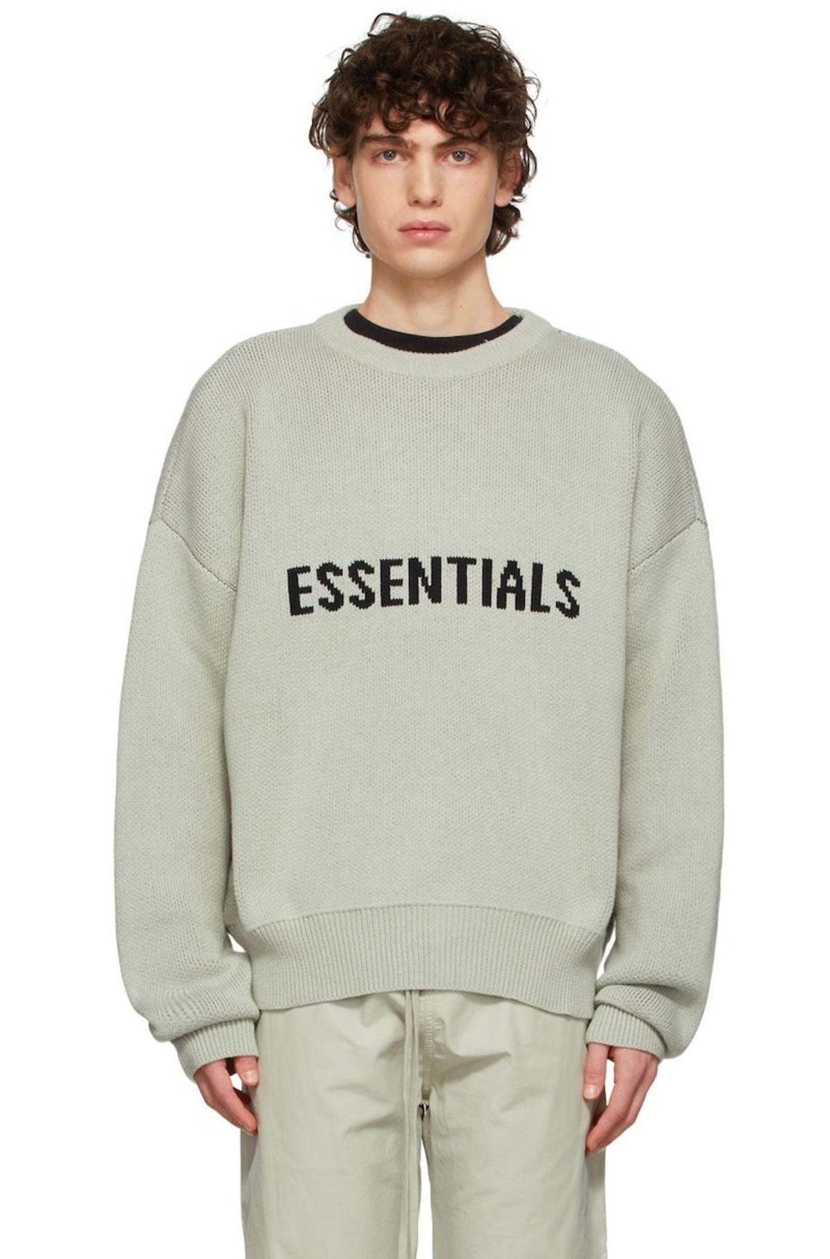 Essentials SSENSE Exclusive Green Knit Pullover Sweater | Garmentory
