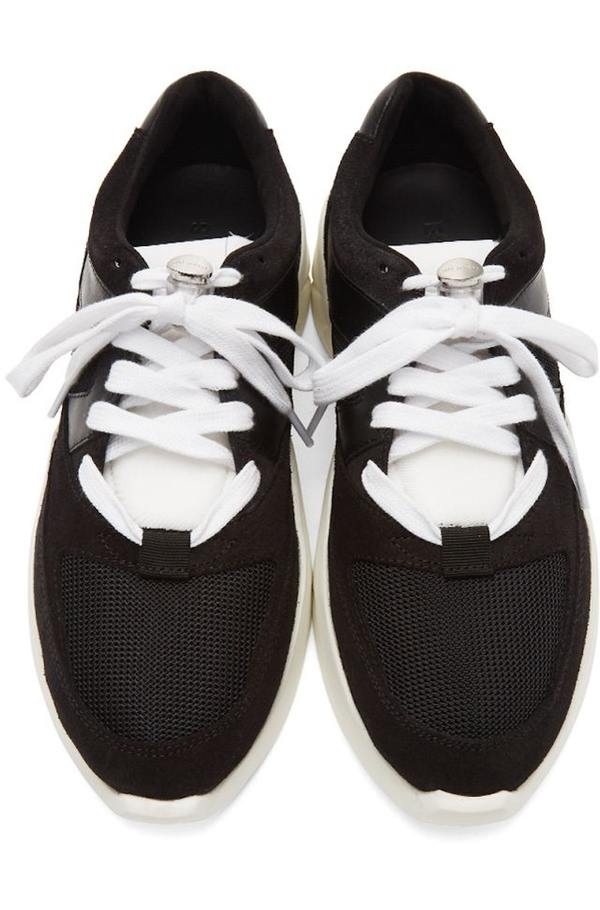 essentials black distance sneakers