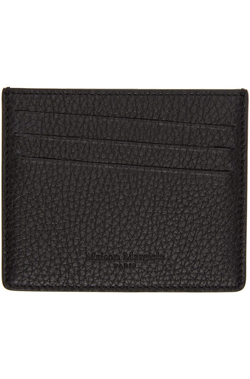 Maison Margiela Leather Card Holder - Black | Garmentory