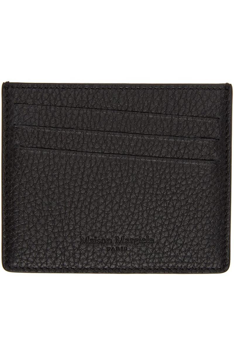 Maison Margiela Leather Card Holder - Black | Garmentory