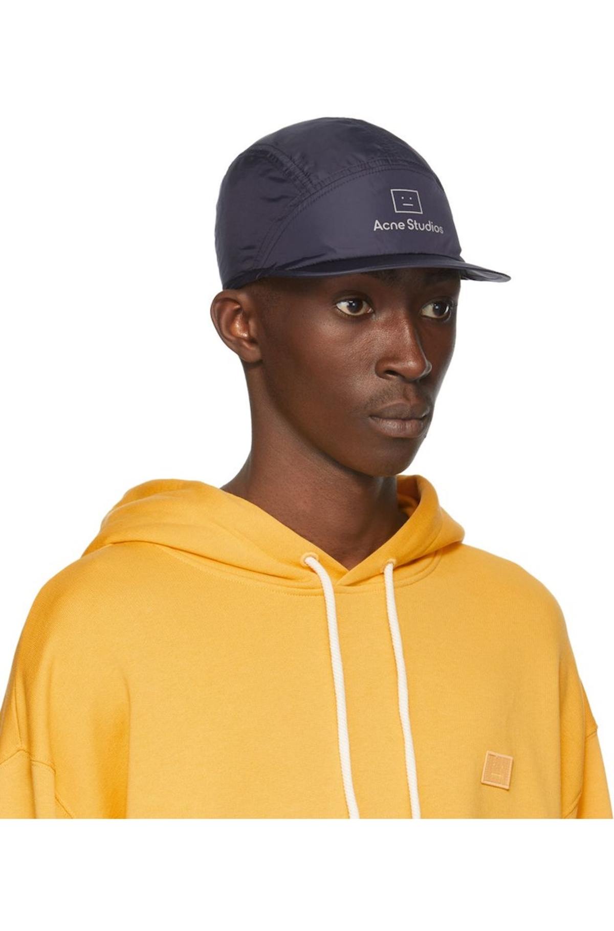 Acne Studios Crideli Face Cap in Black Nylon Acne Studios - Logo-Appliquéd Nylon Baseball Cap - Black  main image 2