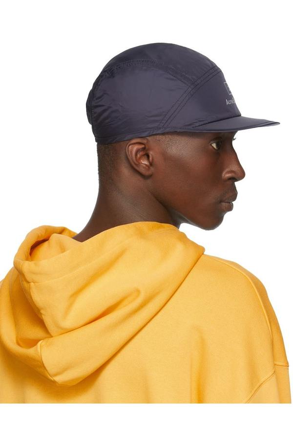 Acne Studios Crideli Face Cap in Black Nylon Acne Studios - Logo-Appliquéd Nylon Baseball Cap - Black  main image 4