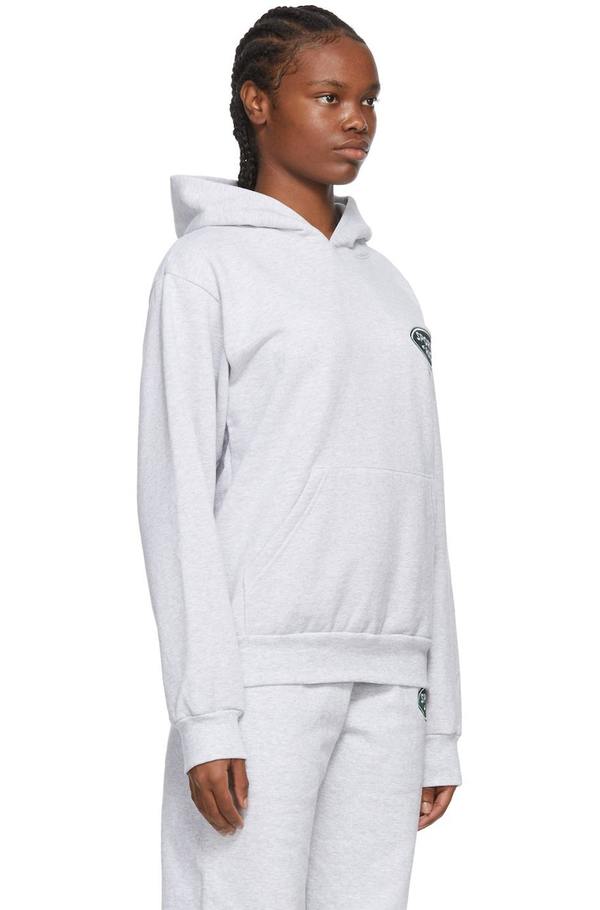 Sporty & Rich Land Rover Edition Logo Patch Hoodie - Grey | Garmentory