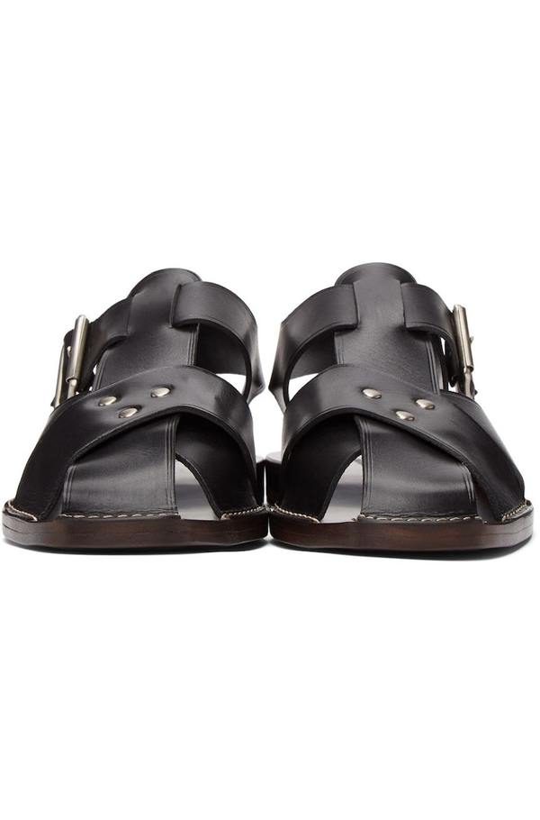 LEMAIRE STRAP SANDALS 41 21SS Black レザー Lemaire Strap Sandals - Black | Garmentory