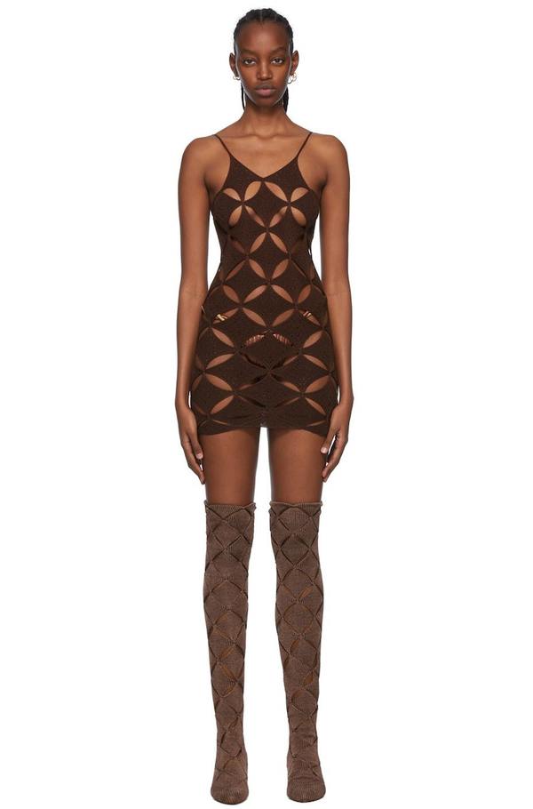 Isa Boulder SSENSE Exclusive Mini Dress - Brown on Garmentory