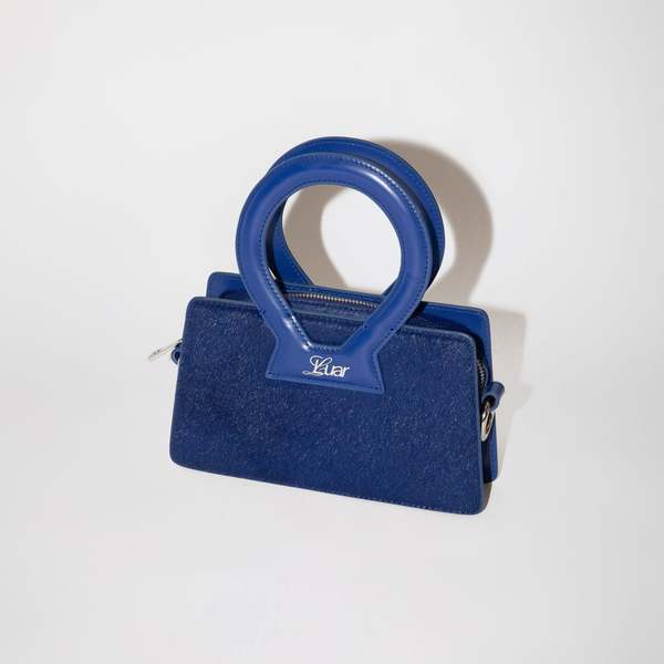 LUAR Small Ana Bag - Dark Blue Ponyhair | Garmentory