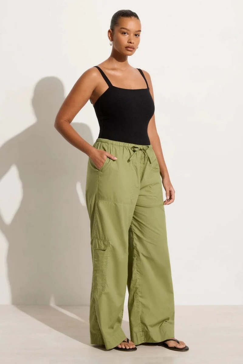 Faithfull the Brand Mico Pant Khaki Garmentory