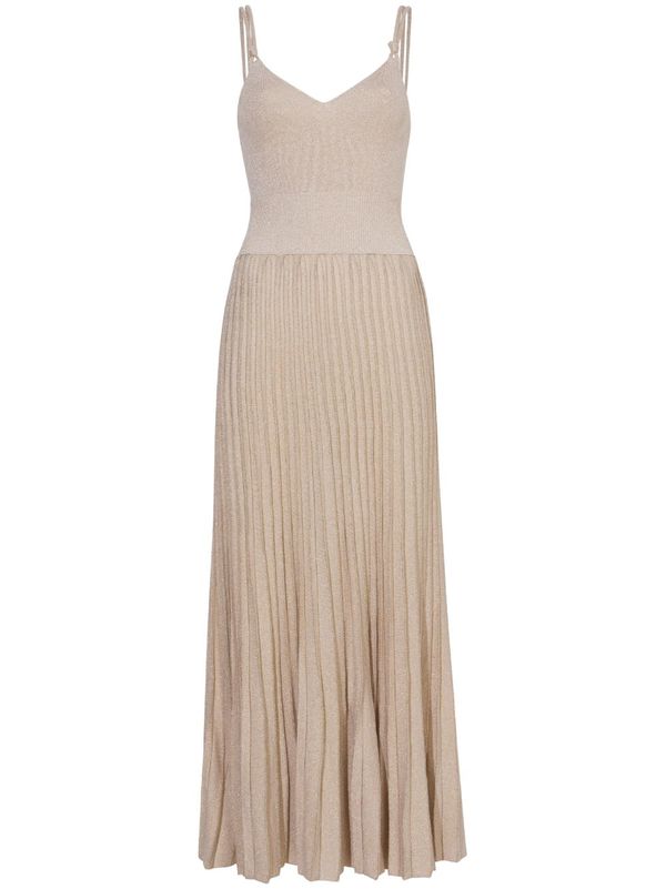 Metallic Knit Dress in Champagne | Garmentory Metallic Knit Dress in Champagne | Garmentory
