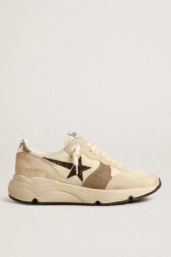 Golden Goose Running Sole LTD in Nylon and Suede w. Glitter