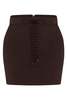 ALEX PERRY Spence Satin Crepe Eyelet Mini - Chocolate - Thumbnail 6