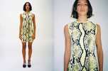 Mozhdeh Matin Snake Mini Dress - Python Yellow - Thumbnail 7
