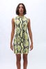 Mozhdeh Matin Snake Mini Dress - Python Yellow - Thumbnail 5