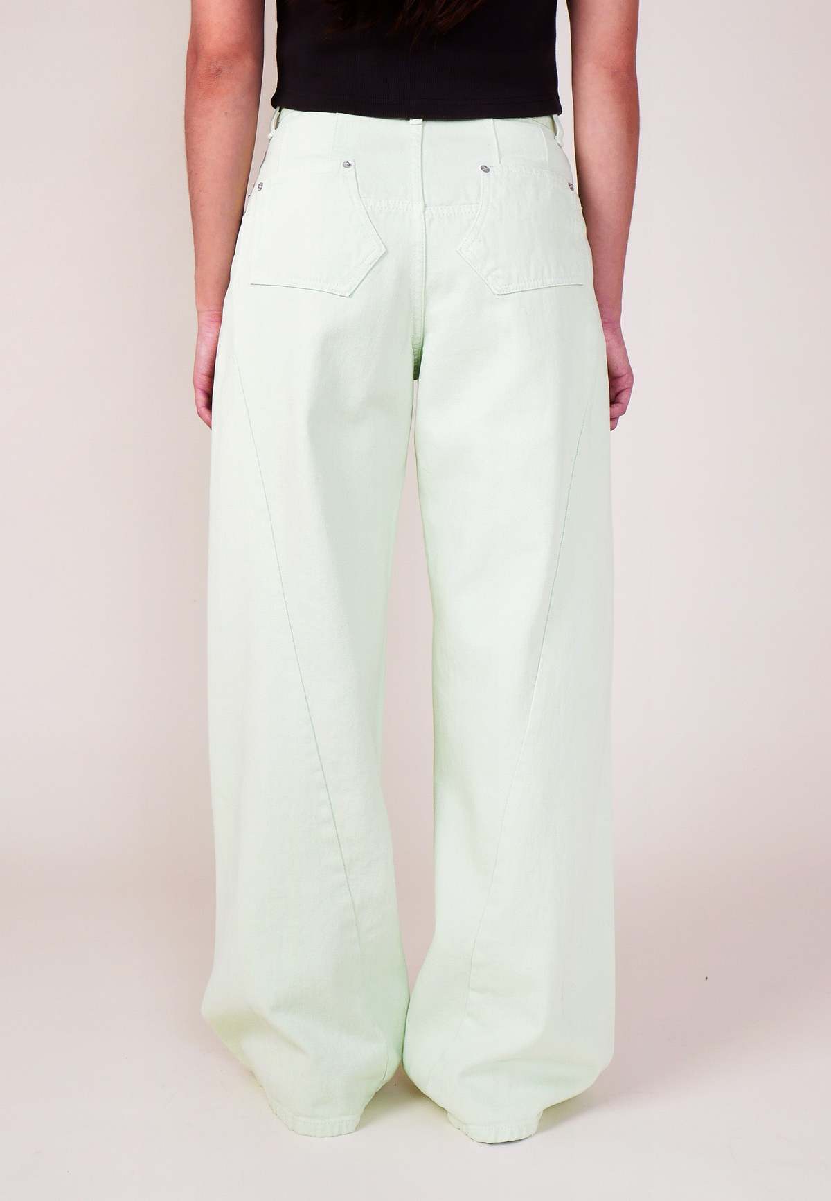 KIJUN Wide Tuck Pant - Lime - Image 3 of 11