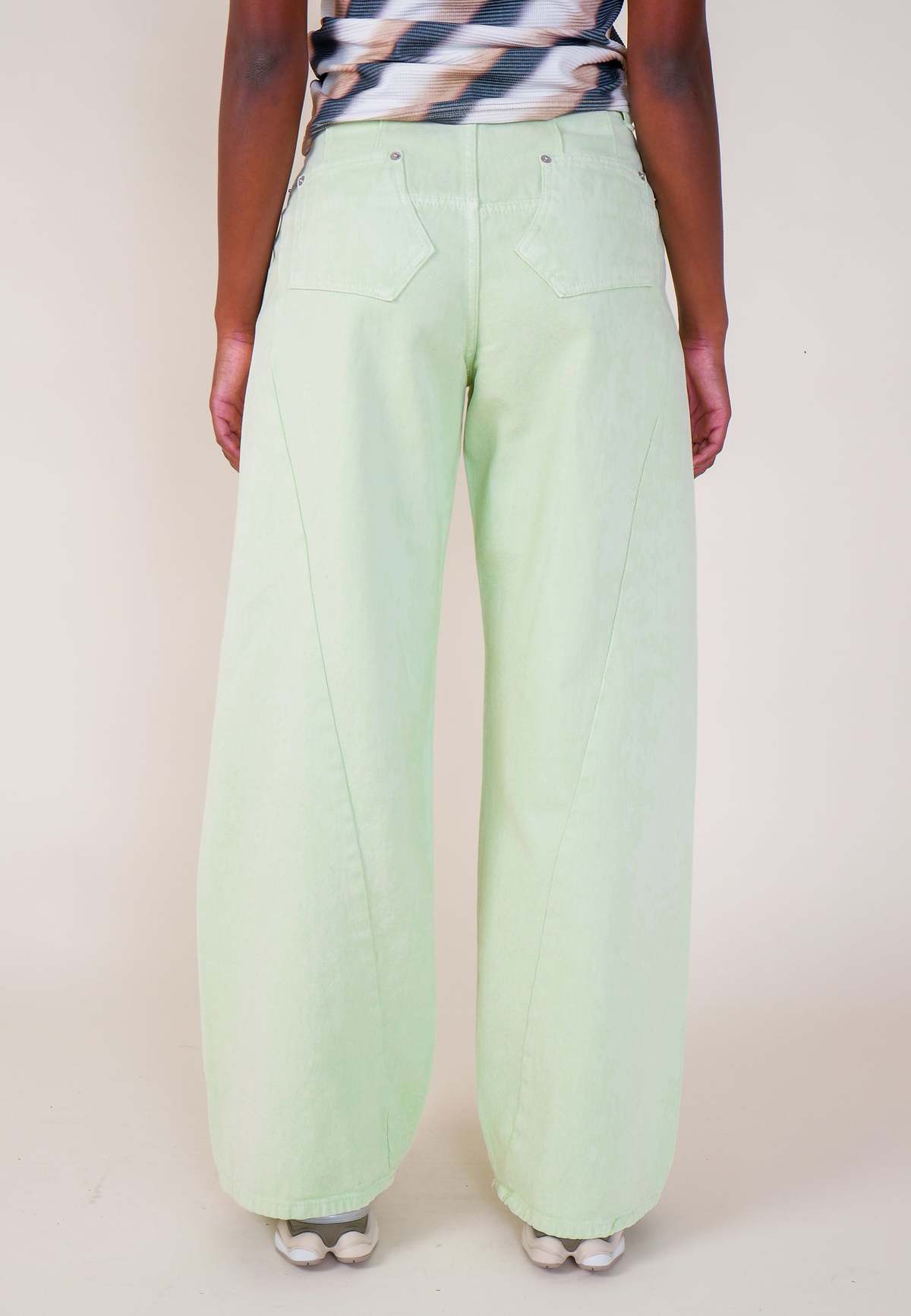 KIJUN Wide Tuck Pant - Lime - Image 6 of 11