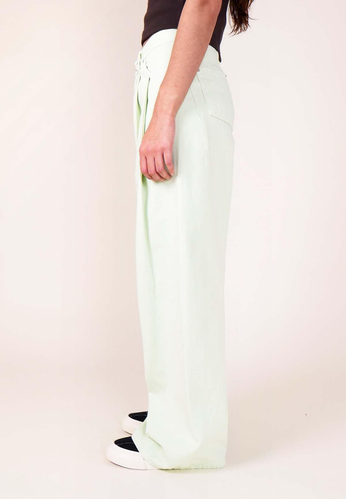 KIJUN Wide Tuck Pant - Lime - Image 7 of 11