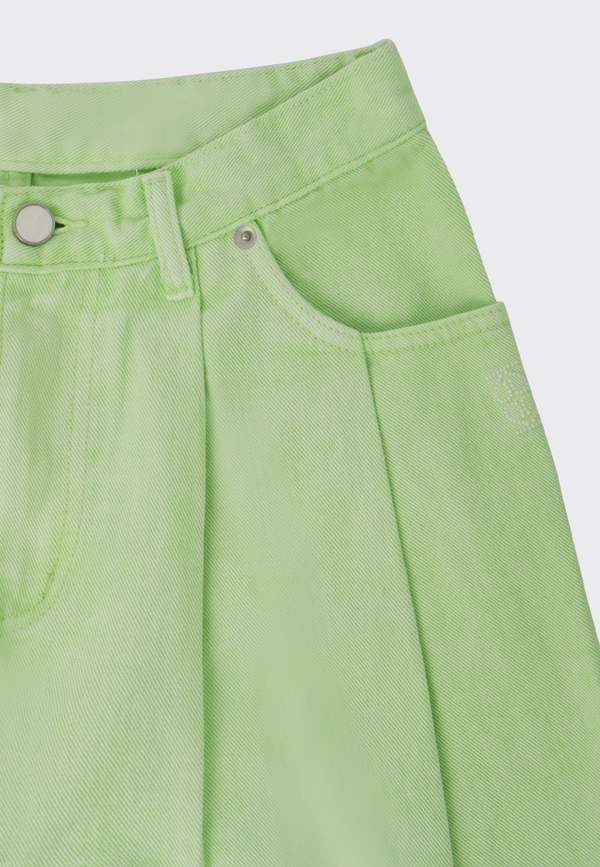 KIJUN Wide Tuck Pant - Lime