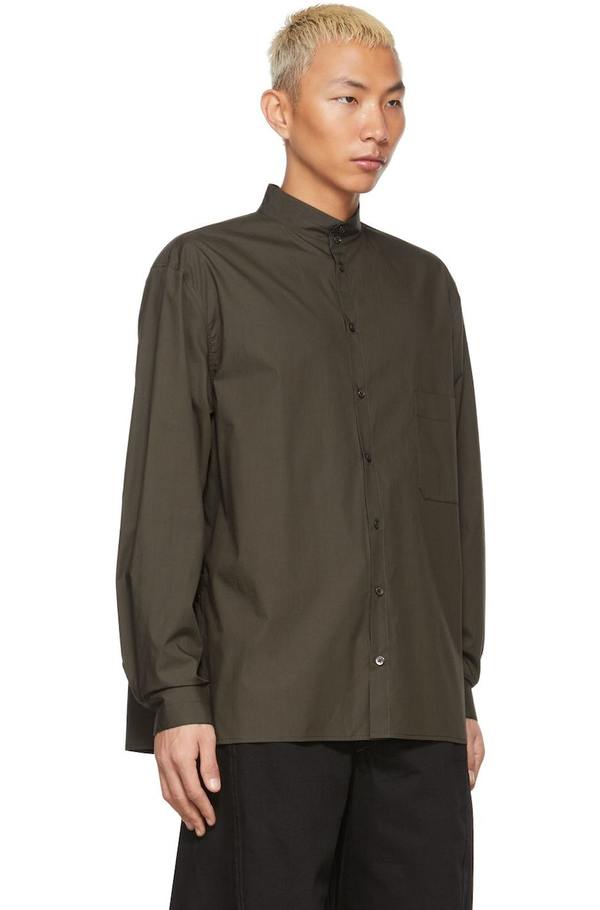 トップス 22SS LEMAIRE ADJUSTABLE TWISTED SHIRT LEMAIRE Adjustable Twisted Shirt - Khaki | Garmentory