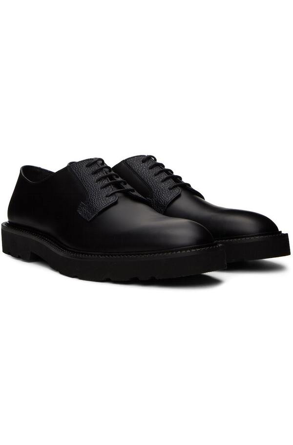 Black Derbies Paul Smith Leather 'Coyle' Solid Derby Shoes