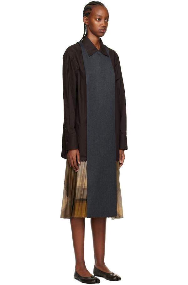 Maison Margiela Round Neck Tabard - Dark Gray Melange