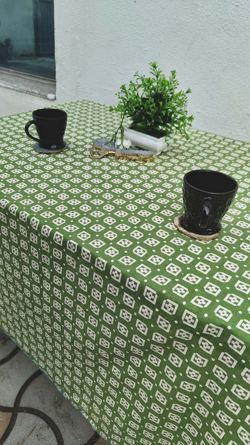 Hello Simone X CouCou Tablecloth - Eloise Absinthe Print