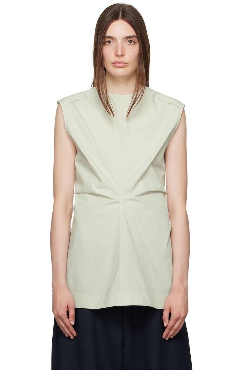 Studio Nicholson Off White Garda Tank Top - Ice | Garmentory