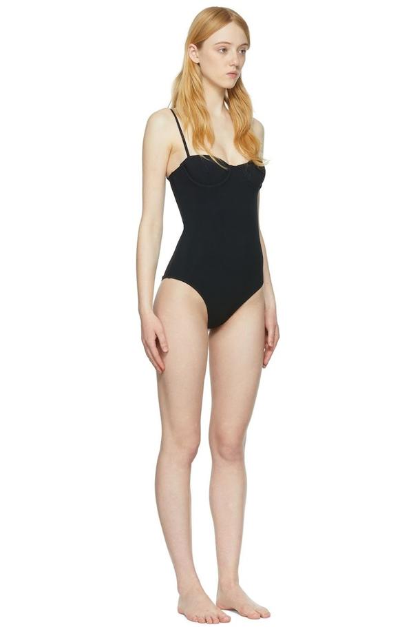 Totme Bra One Piece Swimsuit - Black 