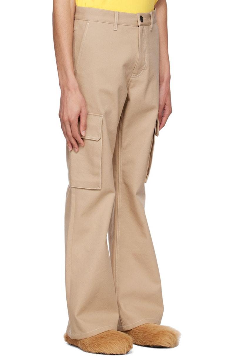 【送料&関税込】Marni Flared Pants Marni Flared Cargo Pants - Tan | Garmentory