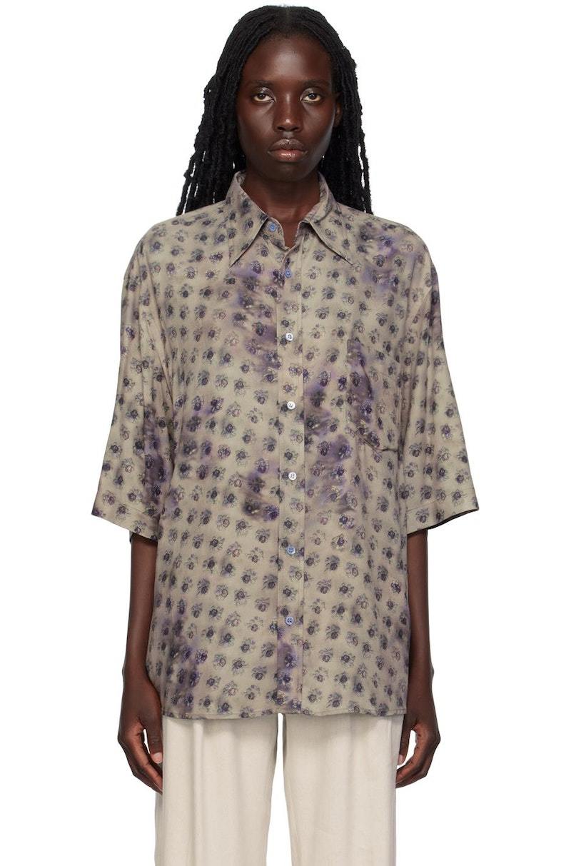 Acne Studios Floral Shirt - Gray | Garmentory