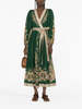 Zimmermann Devi Wrap Midi Dress - Emerald Paisley - Thumbnail 2