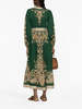 Zimmermann Devi Wrap Midi Dress - Emerald Paisley - Thumbnail 4