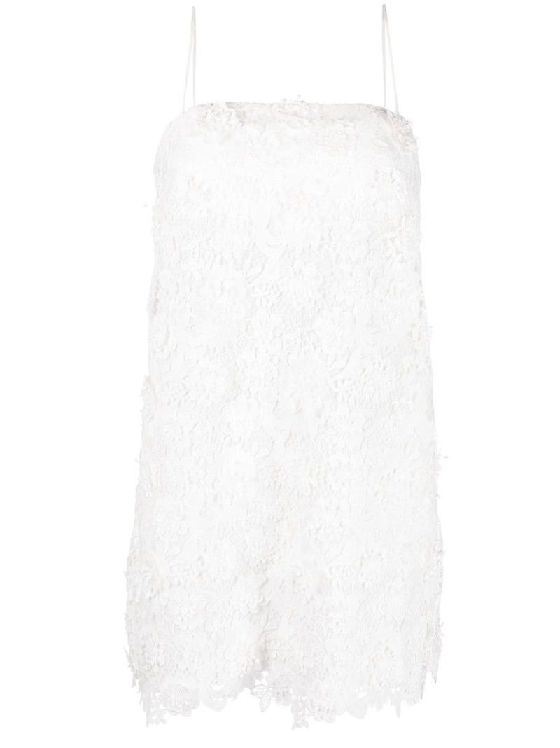 Zimmermann Raie Lace Flower Mini Dress - Ivory