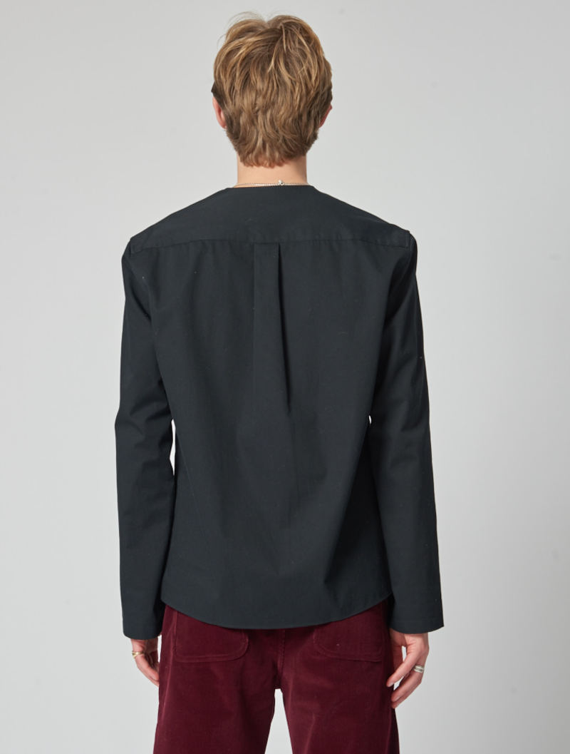 Lemaire V Neck Shirt - Black | Garmentory