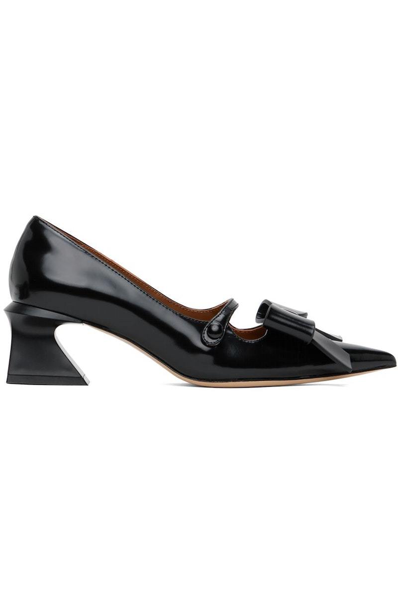 Shushu/Tong Black Bow Heels - Black | Garmentory