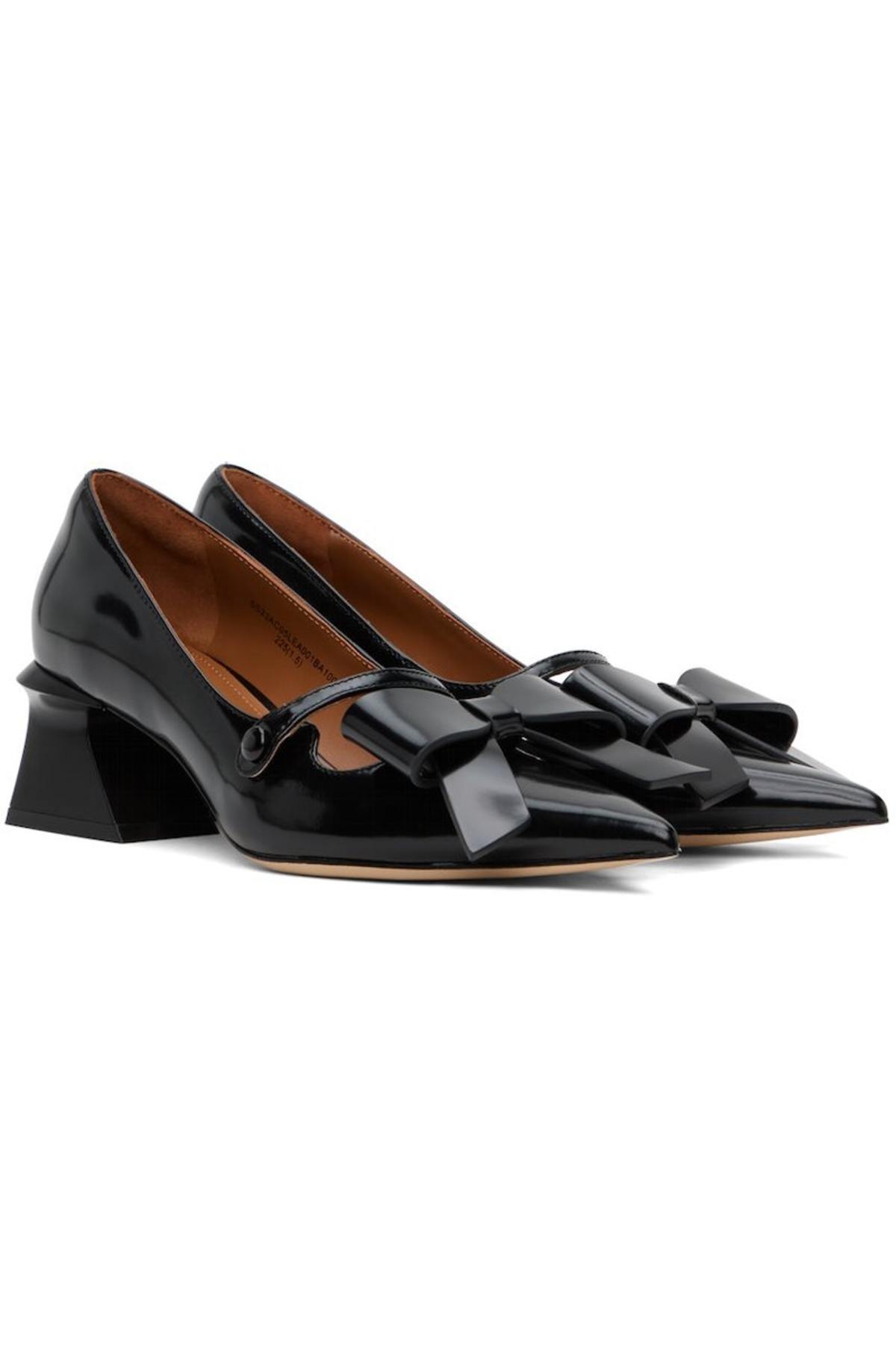Shushu/Tong Black Bow Heels - Black | Garmentory
