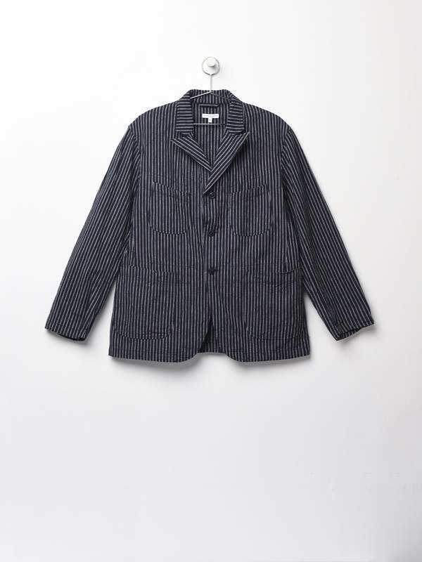 Engineered Garments Bedford Jacket B - Navy/Grey LC Stripe