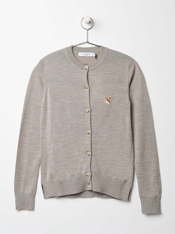 トップス FOX HEAD PATCH ADJUSTED CARDIGAN Maison Kitsuné - Fox Head Patch Adjusted R-Neck Cardigan | HBX