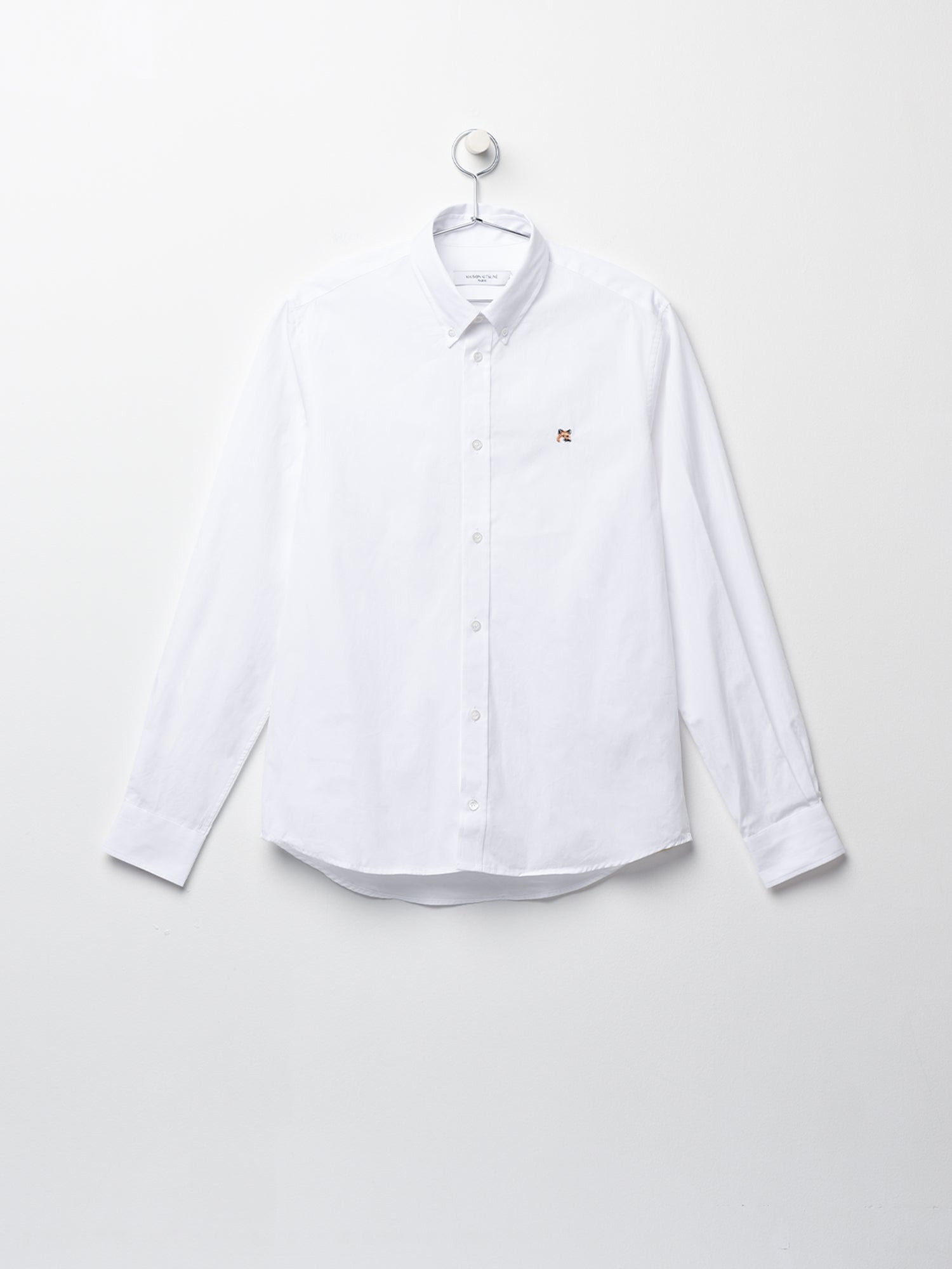 Maison Kitsuné Fox Head Embroidery Classic Shirt - White