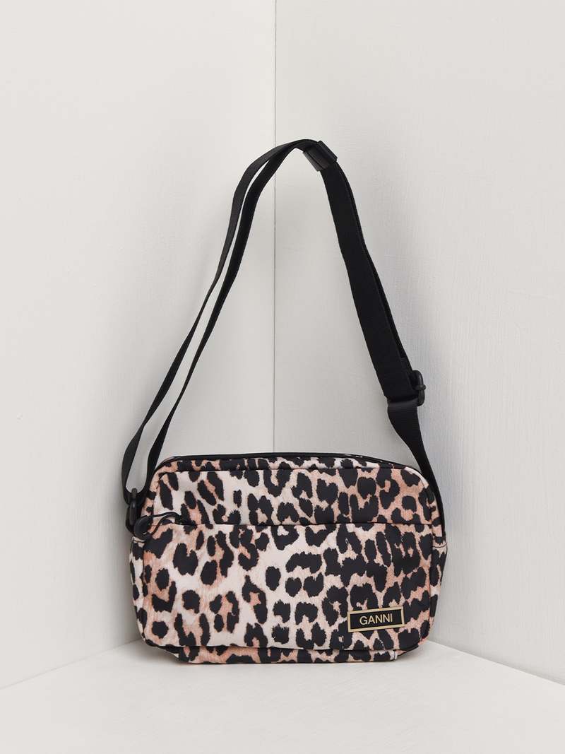 Ganni Recycled Tech Bag - Leopard | Garmentory