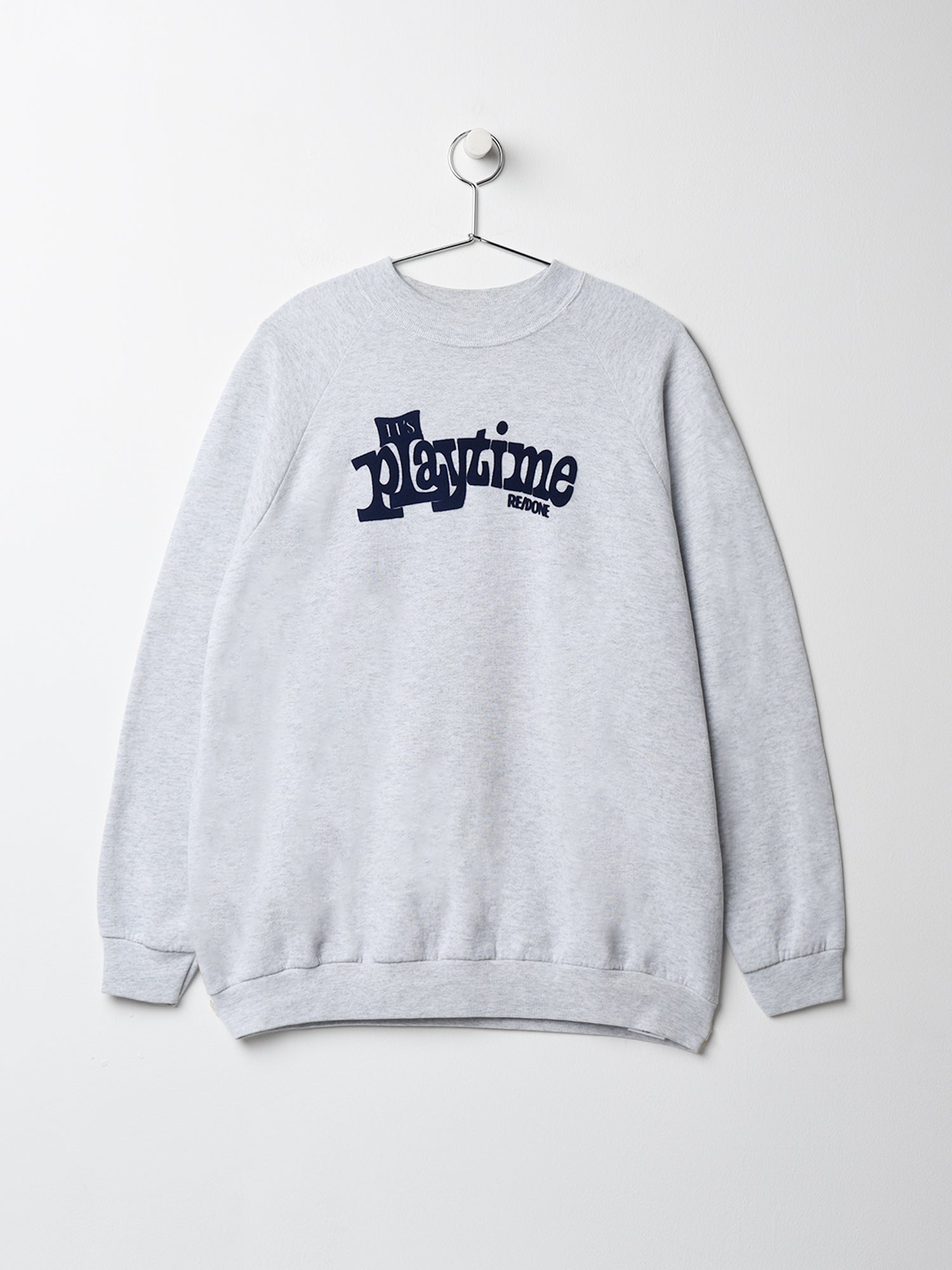 RE/DONE UPCYCLED PLAYTIME SWEATSHIRT LT GREY