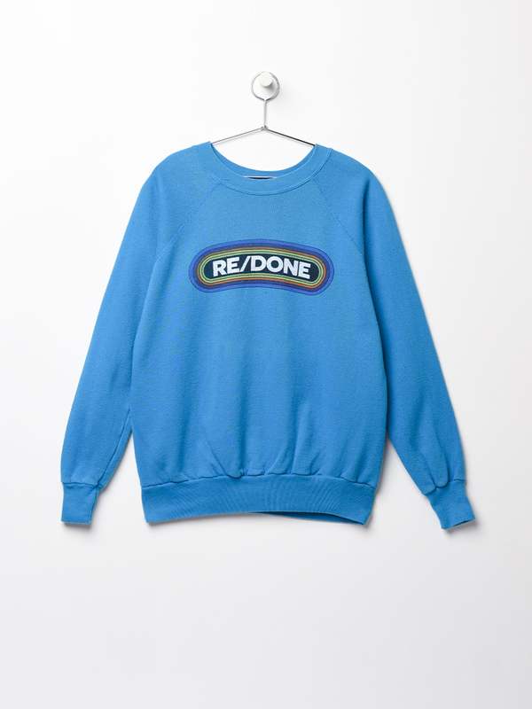 Re/Done Upcycled Sweatshirt Blue Garmentory