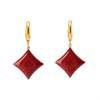MATTER MATTERS Hold Your Diamond Hoops - Black/Maroon - Thumbnail 1